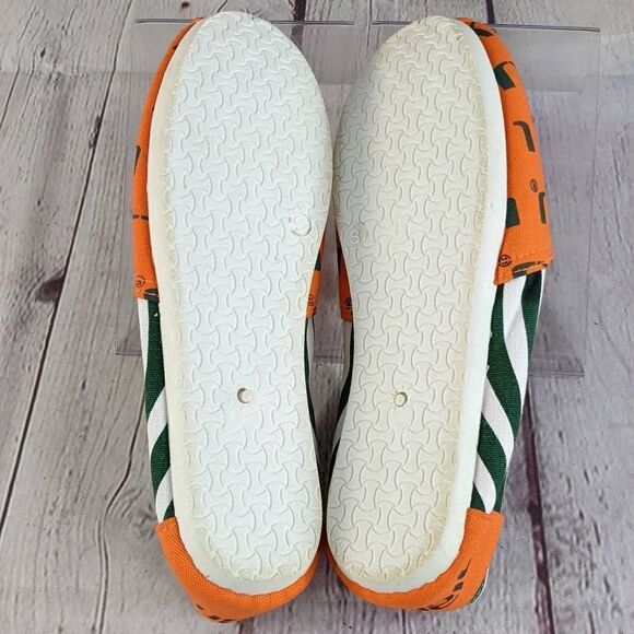 University of Miami Hurricanes Women's Striped Canvas Shoe - Picture 7 of 13